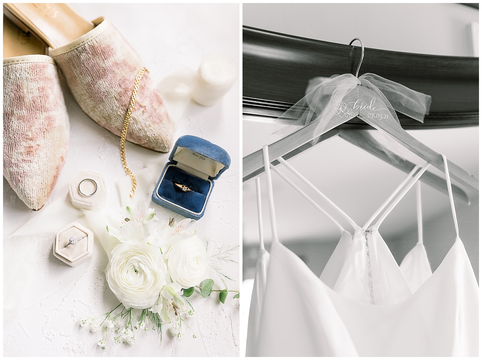 heirloom details for intimate home wedding ceremony