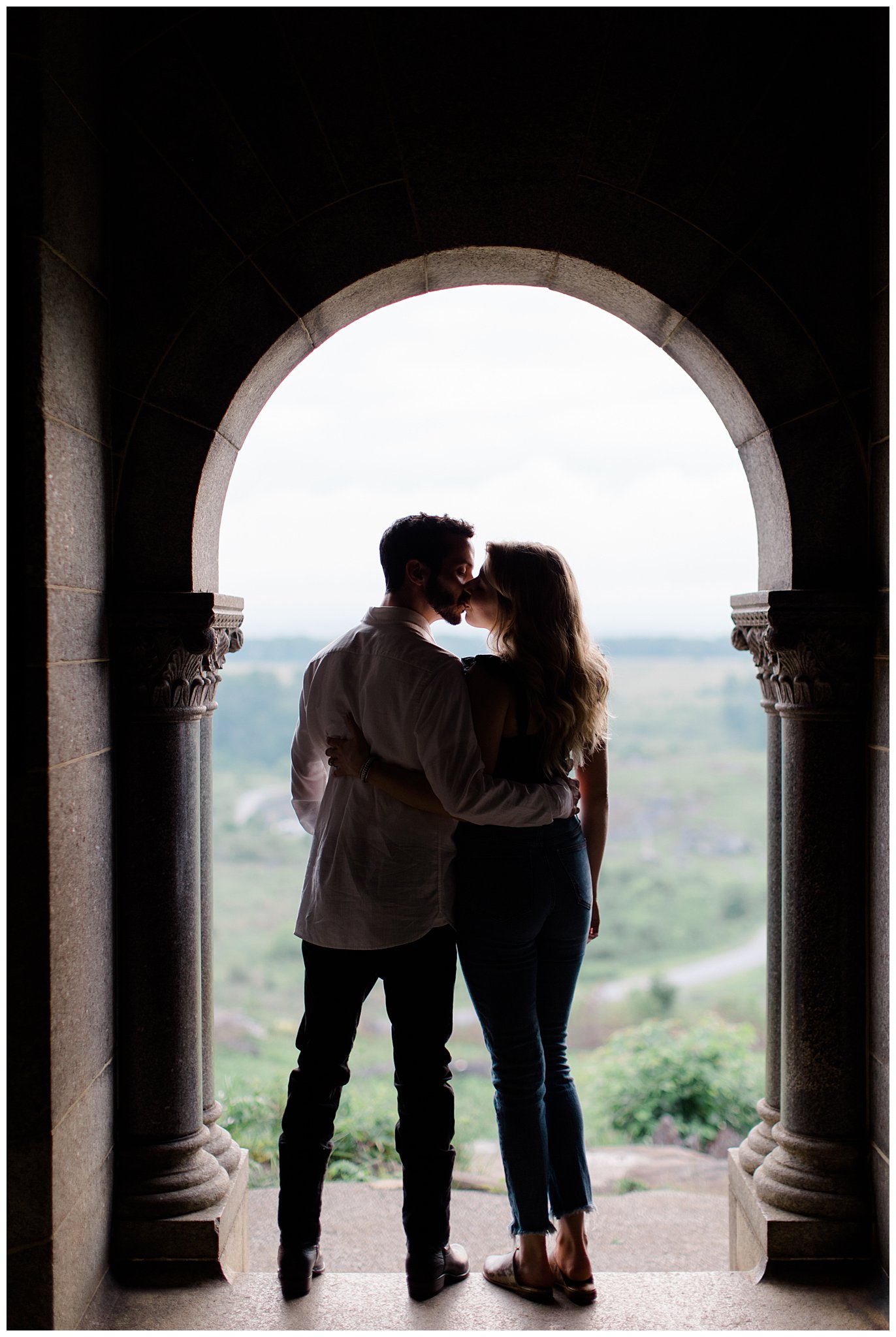 Gettysburg engagement session overcast