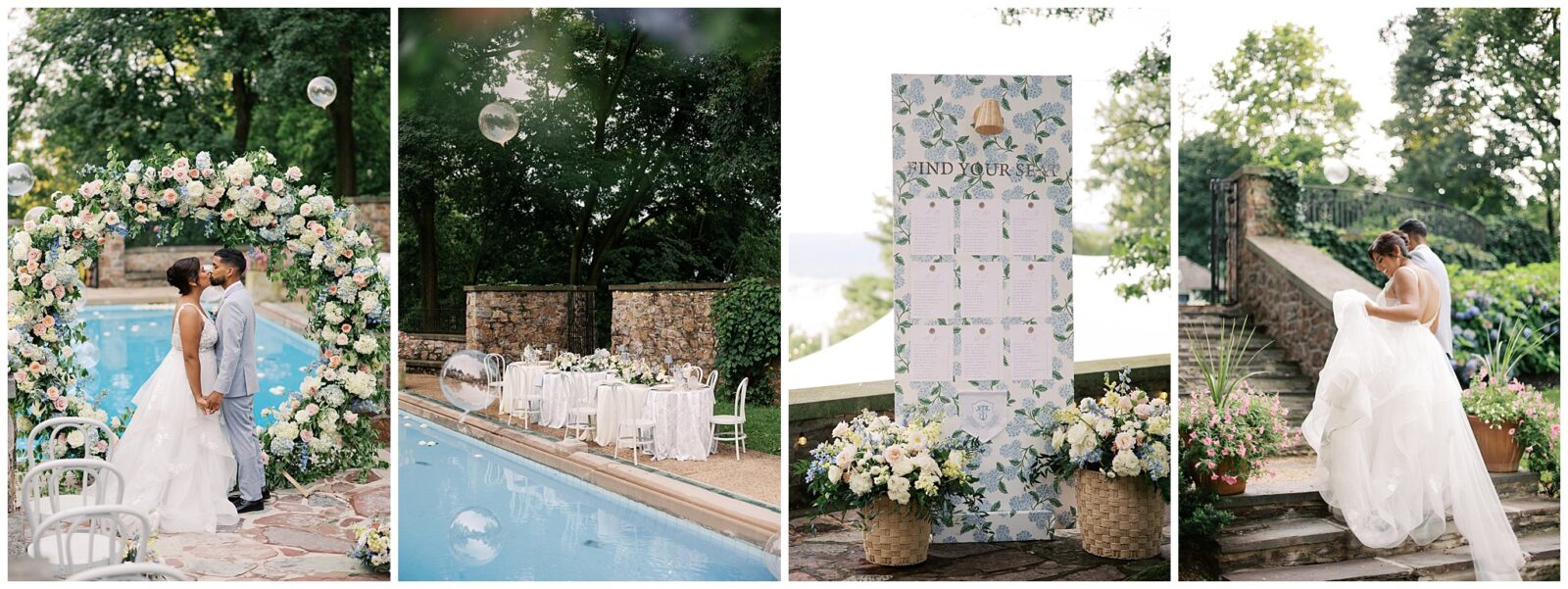 bride and groom at Lauxmont Farms Sunken Gardens